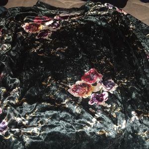 Velvet floral shirt